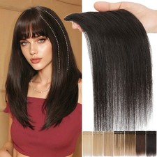Clip In 100 Human Hair Extensions One Piece Real Remy Hairpiece Pad Topper