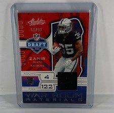 2022 Panini Absolute War Room Materials Zamir White #34 Rookie Raiders /99 MEM