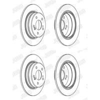 2X Jurid Bremsscheiben Hinten 278Mm Voll Passend FÜR Chrysler Crossfire