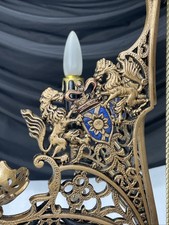 RESTORED Antique Vtg Griffin Lion Chandelier Gothic Arts Crafts Deco 1920s 1930s