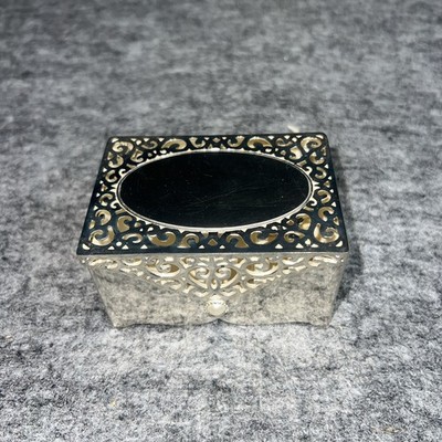 Things Remembered Jewelry Box, Fligree Keepsake Box, Silver Ring Engravable Box
