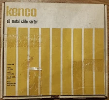 VINTAGE KENCO METAL VINYL ILLUMINATED light box SLIDE SORTER MODEL 450 BOX