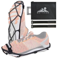 Ice Cleats for Walking on Ice Snow, Crampons Traction Grips Spikes for Shoes ...