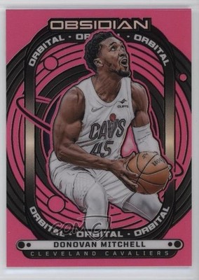 2024-25 Obsidian Orbital Electric Etch Pink Flood 22/49 Donovan Mitchell #7 09an