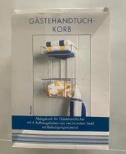 GÄSTEHANDTUCHKORB CHROM / hochwertige Qualität / 32x22x17 cm /  in OVP