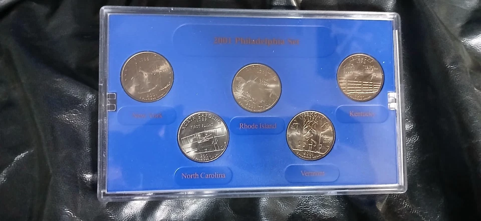 2000–2001 State Quarters Sets – Gold & Platinum Layered – w/ COA – 4 Sets Total - Image 2 of 4