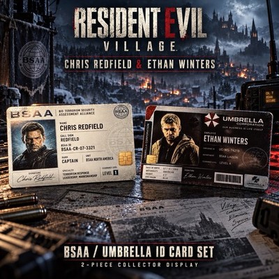 2 Card ID Character Set Chris Redfield & Ethan Winters Resident Evil Village