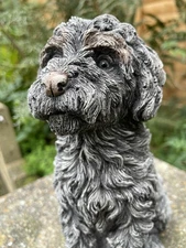 Cockapoo Statue - Garden Ornament  - Hand Cast