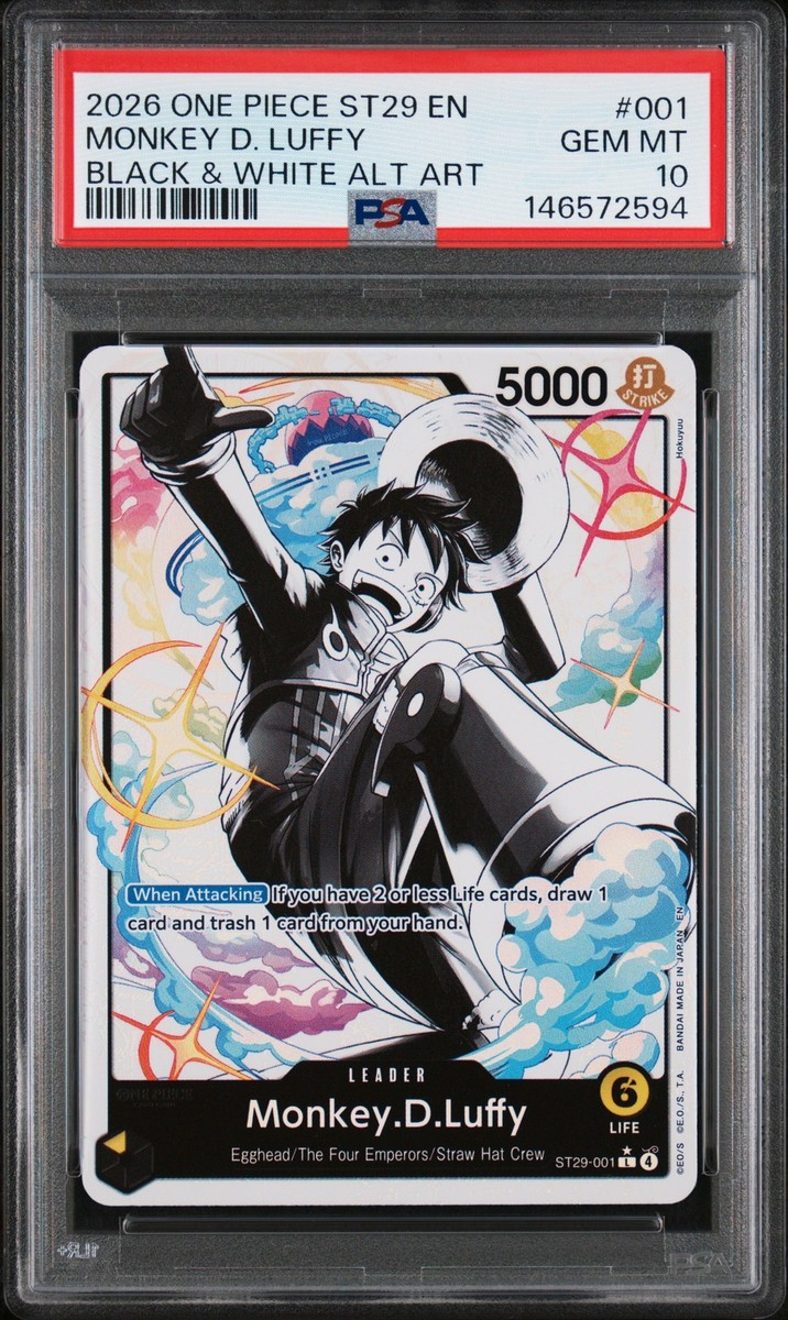 2026 ONE PIECE STARTER DECK ST29-EGGHEAD #001 MONKEY D. LUFFY PSA