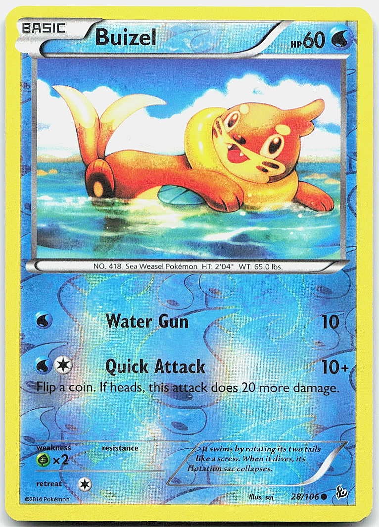 Buizel - #28/106 XY - Flashfire Reverse Holo MP
