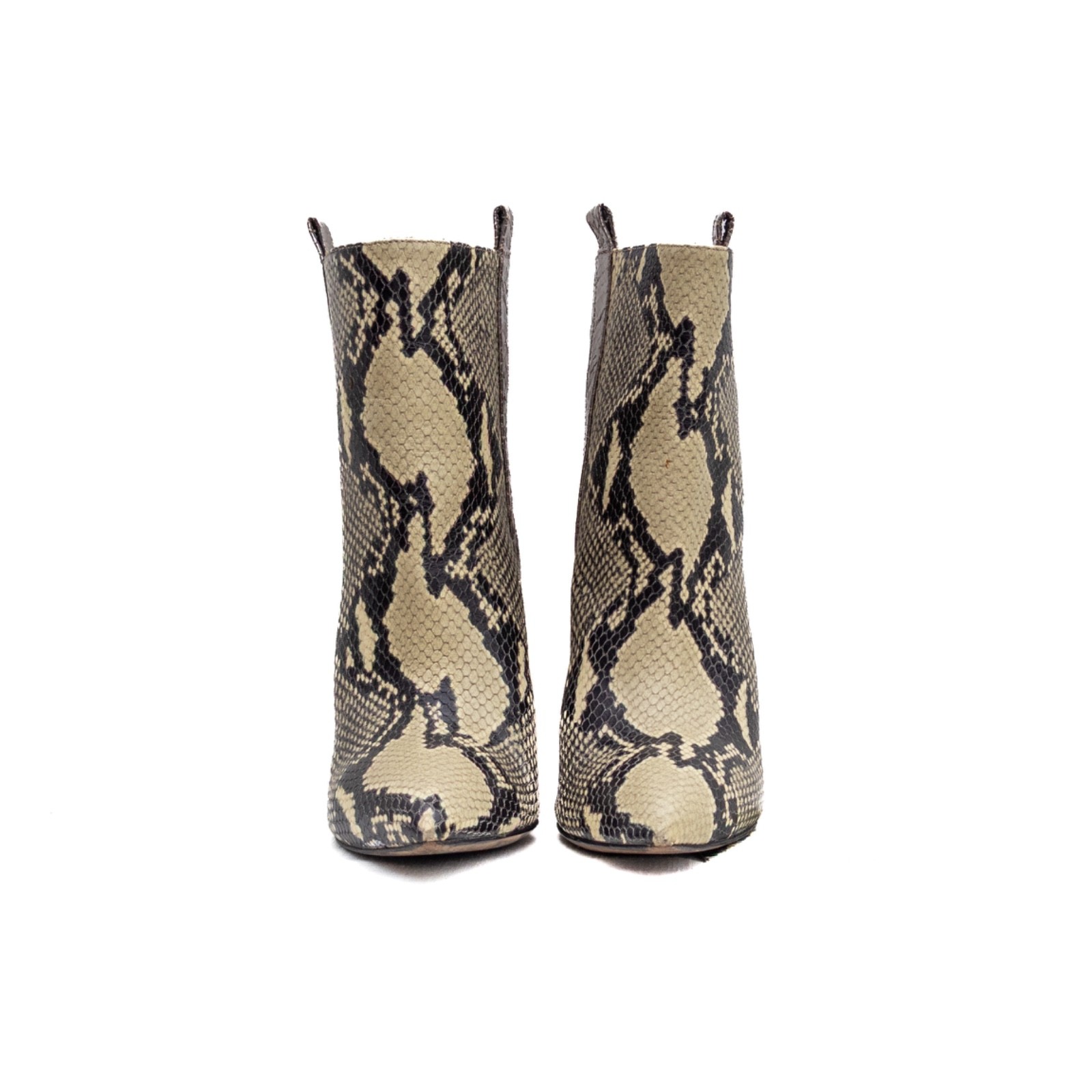 Paris Texas Python Metallic Silver Print Ankle Bo… - image 4