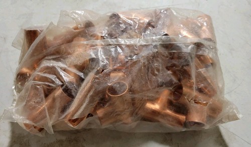 Pack of 25 Mueller 3/4" x 3/4" x 3/4" Copper Tee CxCxC Sweat Plumbing Fitting