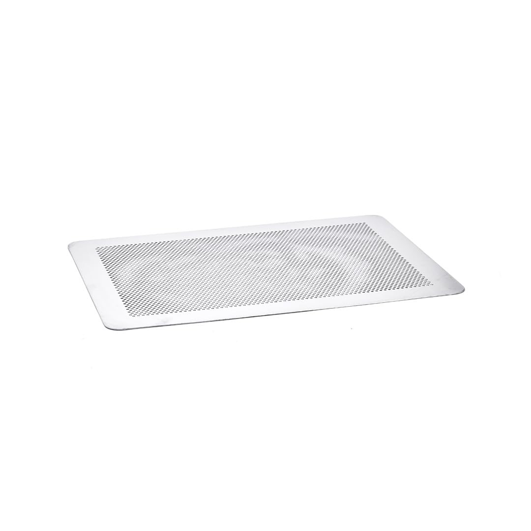 Plaque alu perforée 40x30 cm pour éviter les pâtes molles au four
