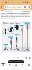 SIRUI AM-404FL Aluminum Monopod w/ Feet QC-55 QR Ball Head 75.9in 33lb