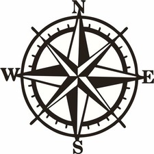 ROSA DEI VENTI B Stickers-Adesivo Prespaziato decorazioni stampe automotocasa