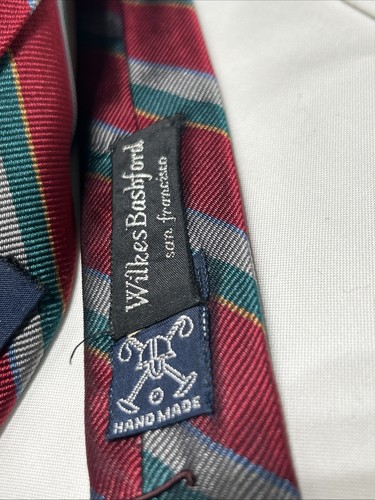 VTG Polo Ralph Lauren Preppy Retro Repp Stripe Multi Color Silk Necktie Tie - Picture 5 of 10