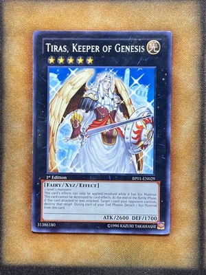 Yugioh Tiras, Keeper of Genesis BP01-EN029 Rare 1st Ed MP