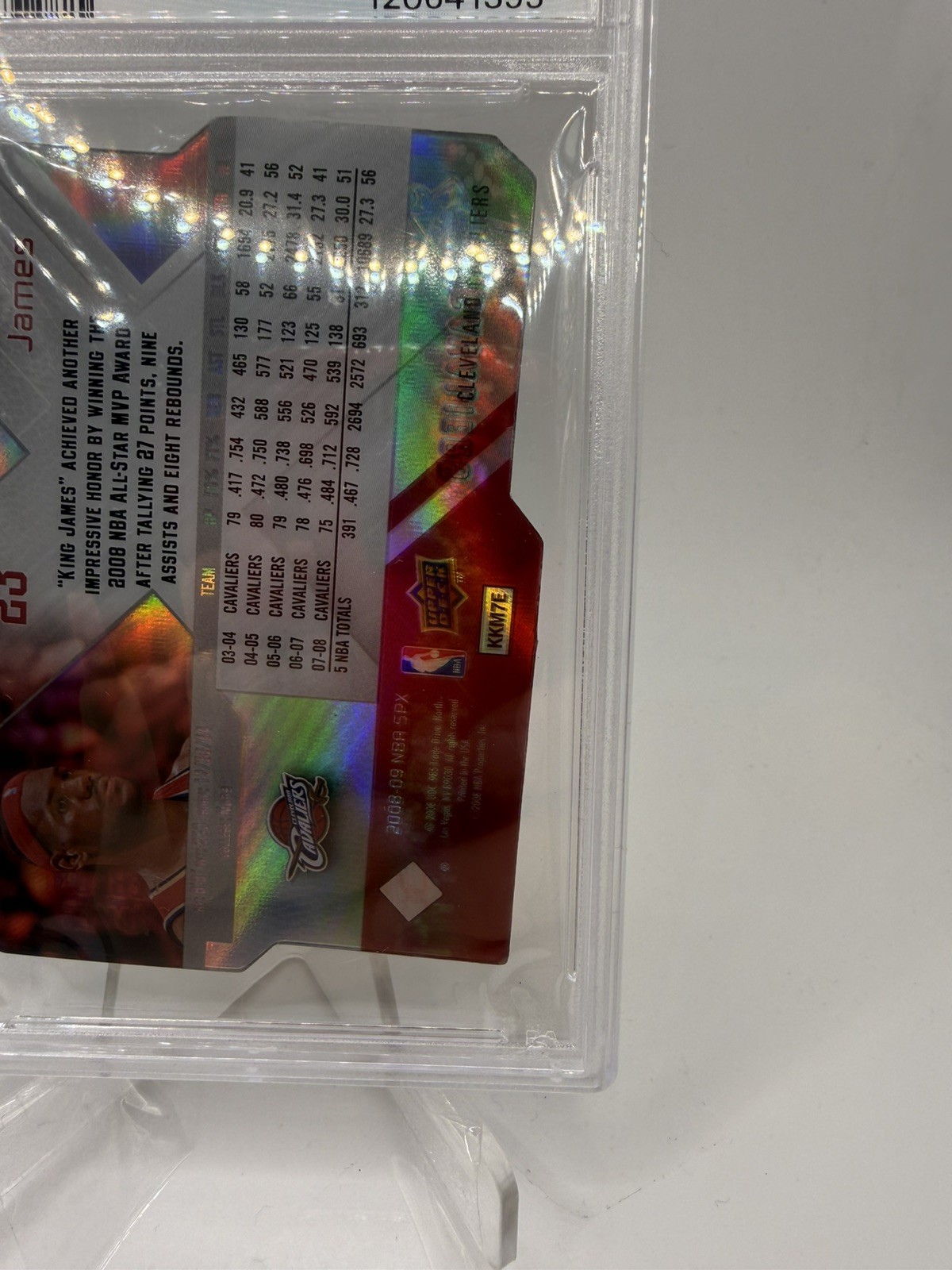2008-09 SPx #13 LeBron James PSA 9 Cleveland Cavaliers view 14