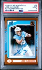 2024 PANINI CLEARLY DONRUSS AUTO-ORANGE #68 LADD MCCONKEY 77/249 PSA 9