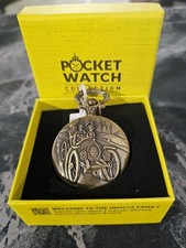 Invicta Vintage Look Men's Pocket Watch - 47mm, Bronze 79005 New/Box/Chain