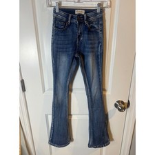 Bamboo Women Flare Jeans High Waisted Blue Size 00