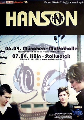HANSON Konzertplakat von 2005 gerollt