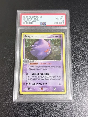 Pokémon Gengar TCG Legend Maker Holo Rare Card 5/92 PSA 8