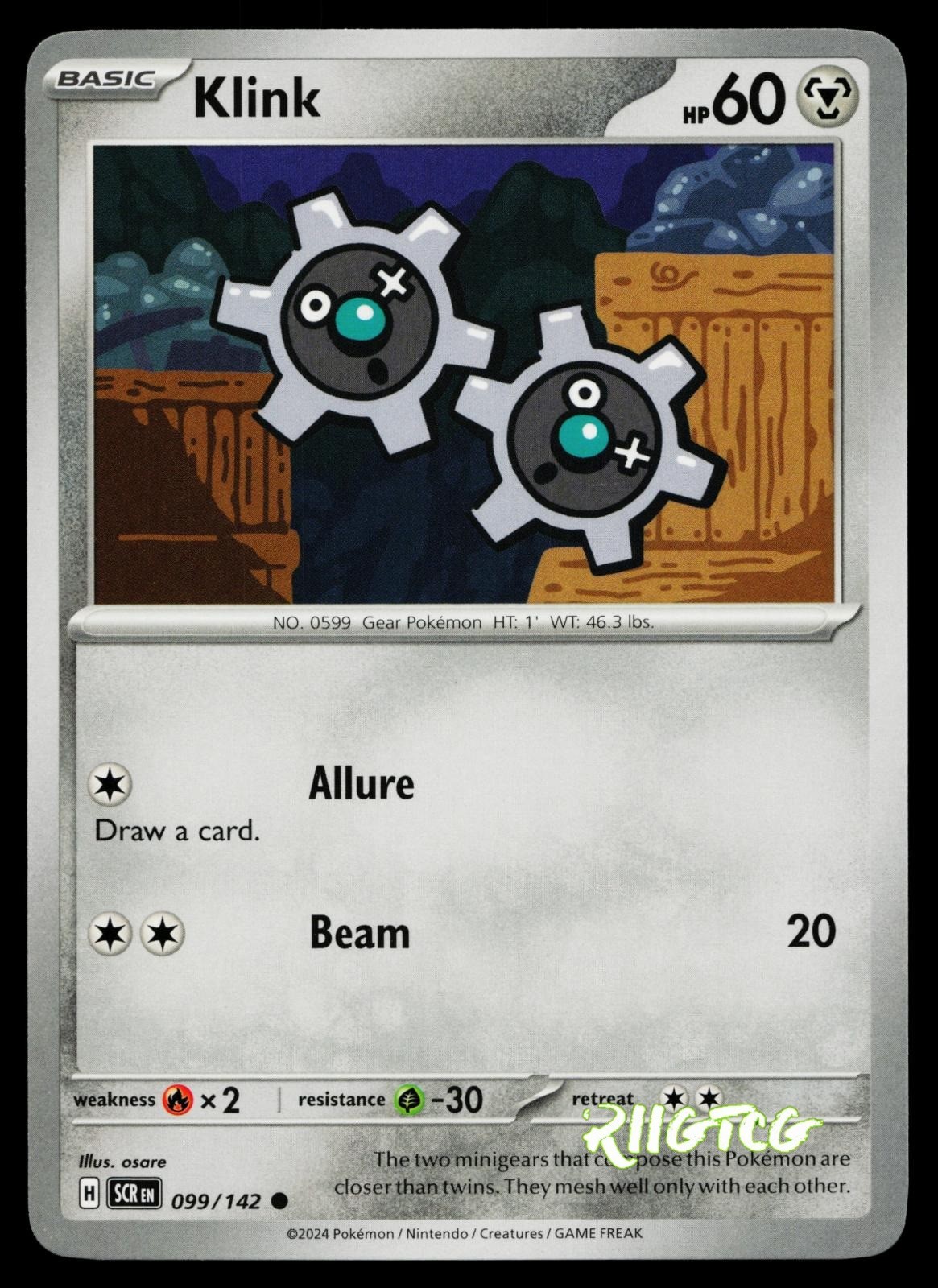 Klink 99/142 Stellar Crown Pokemon NM