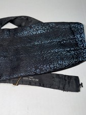 Men  s Adjustable Cummerbund 80s Black  Teal Paisley