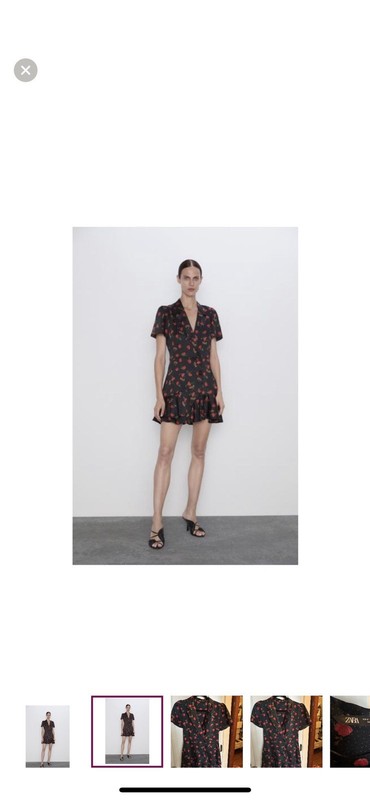 BRAND NEW ZARA BLACK AND RED ROSES ROMPER SZ S