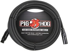 PHM20 High Performance 8mm XLR Microphone Cable 20 FeetBlack