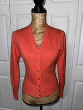 1960  s Ballantyne Women's 100 Cashmere Cardigan Sweater Vintage Scotland Small