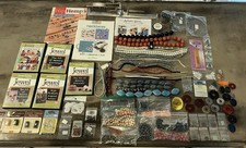 Lot Of Jewelry Making Supplies: Beads, Pendants, Tools, Books  DVD  s Gemstones