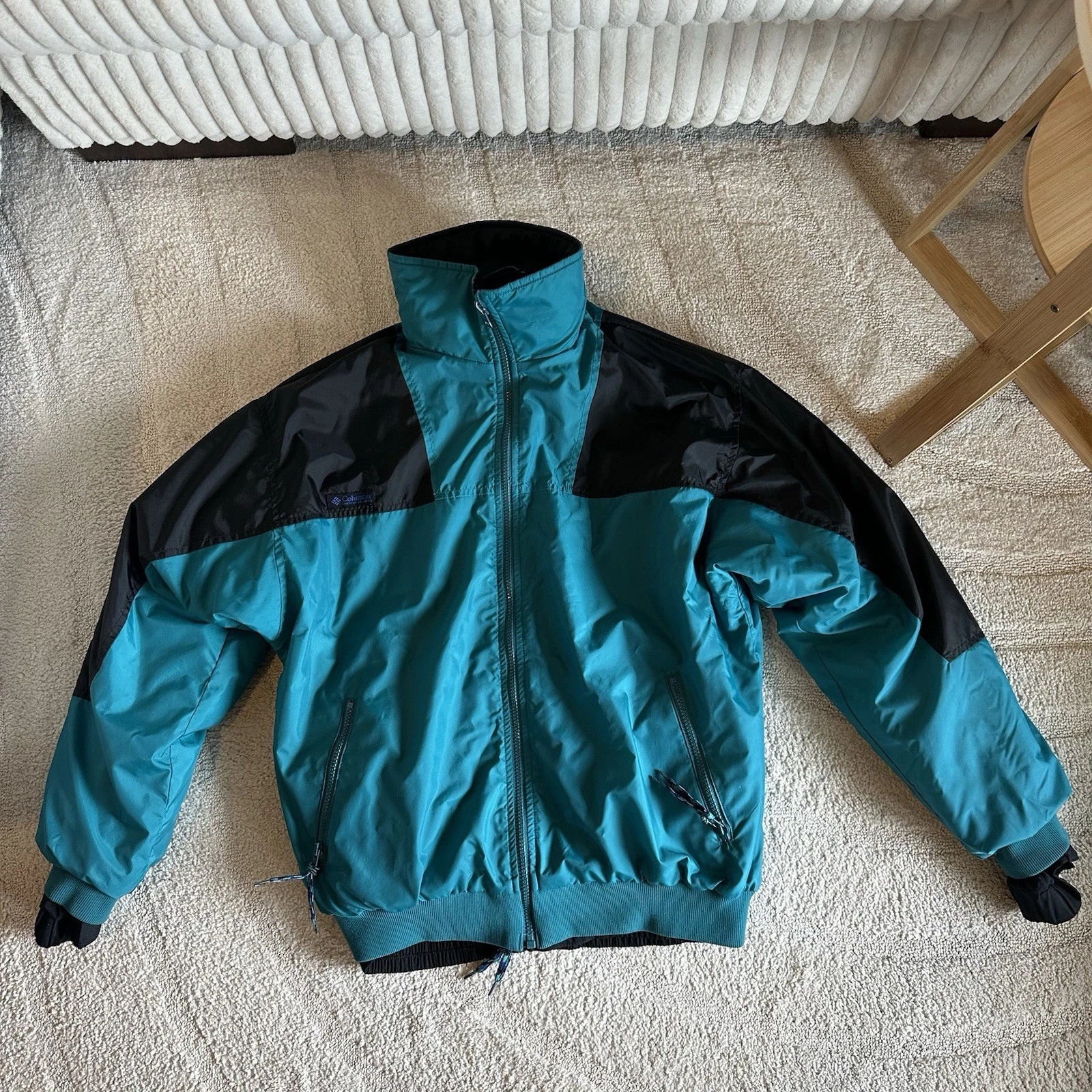 Vintage 90s Columbia Men’s Radial Sleeve 2 in 1 Windbreaker Jacket Size Large