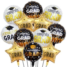 Graduation Balloon Grad Celebration Party Decoration Helium/Air Self Seal 12pcs