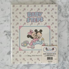 Disney Baby Steps Mickey  Minnie Memory Book - VTG Unused 1994 w/ retail cover