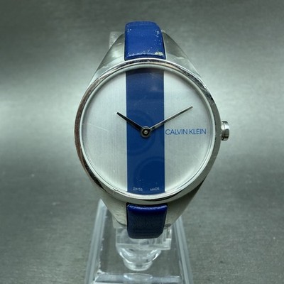 Calvin Klein Watch Women 29mm Silver Dial Silver Tone Round New Battery