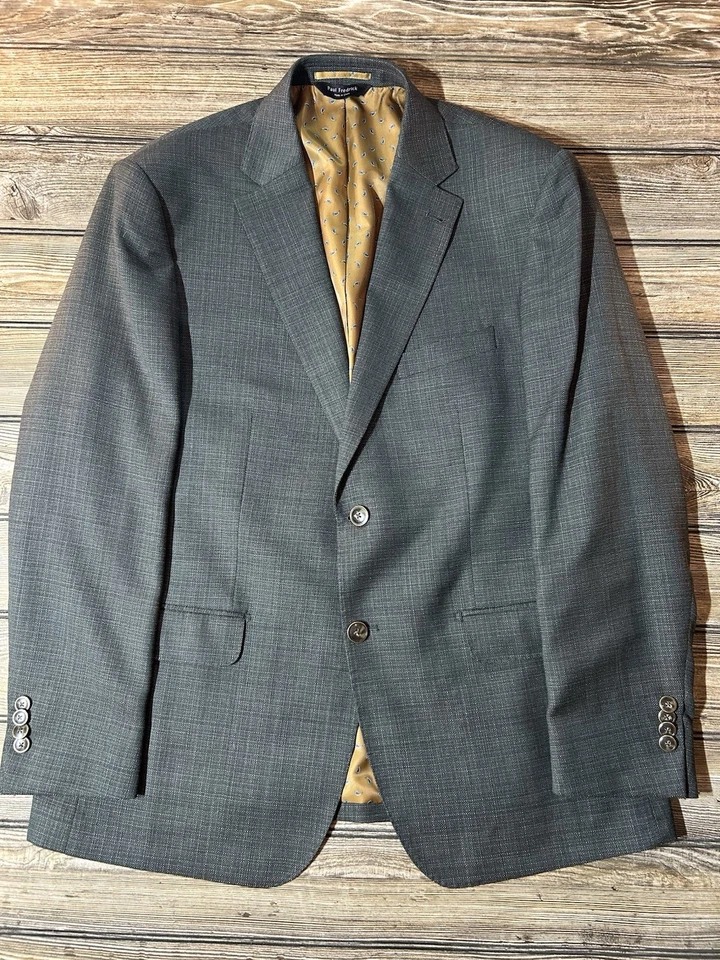 Paul Fredrick Single Breasted Notched Lapel Sport Coat Green Tan Wool 42R NWOT! - Image 4 of 4