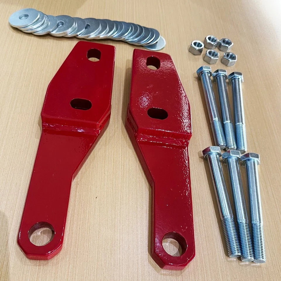 Fit for Toyota Tacoma 2024 2025 Rear Tow Hooks Recovery Points Hooks Red Color - Image 4 of 4