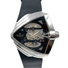 Hamilton Ventura XXL Skeleton Auto 25-4550 Automatic 46mm Box Papers Black Men's