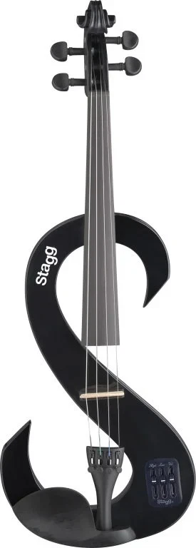 Stagg 4/4 electric violin set with S-shaped black electric violin - Image 2 of 2