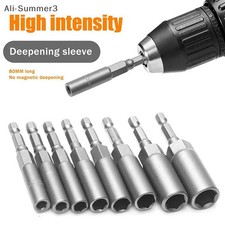 Nut Driver Drill Bit Set 5.5-19mm Hex Socket Adapter Impact Driver Bits