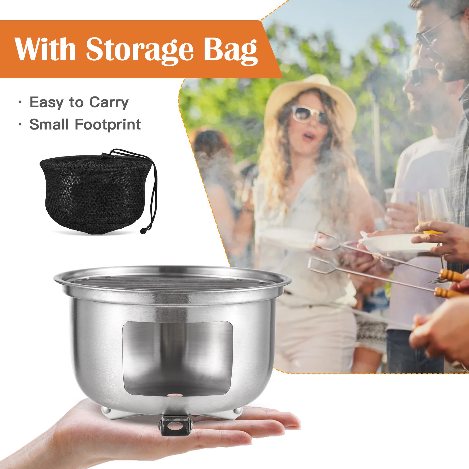 Portable Camping Stove Mini Wood Burning Stove For BBQ Grill //