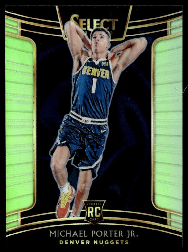 2018-19 Panini Select Neon Green Prizm Michael Porter Jr. RC 45/75 #37