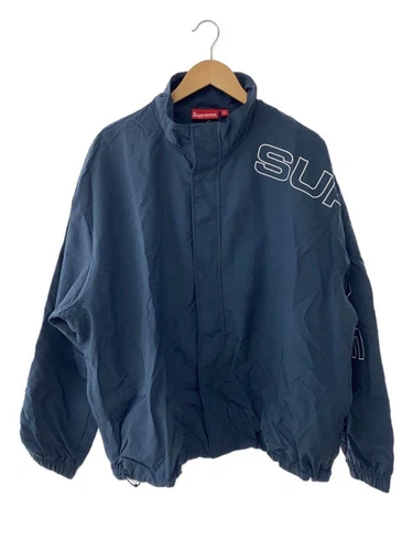 Giacca Supreme Nylon XL Blu Spellout EMPOTENTE TRACK JAC Usata