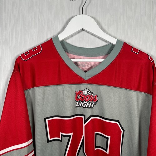 Coors Light Silver Bullet Men's 2XL #78 Football Jersey Shirt Beer Promo - Picture 2 of 10