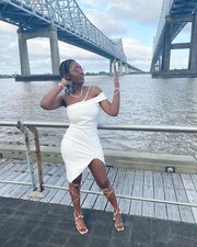 Tristina Midi Dress - White