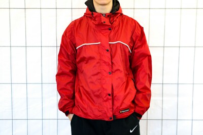 Misty Mountain Regenjacke Gr. L jacket Rot Weiß Raincoat Windbreaker ZF9