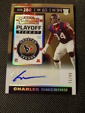 2019 CHARLES OMENIHU PANINI CONTENDERS AUTOGRAPHED AUTO ROOKIE CARD RC #193 /99