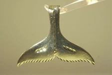 38.5MM SOLID 14K YELLOW GOLD DIAMOND CUT DC HAWAIIAN WHALE TAIL SLIDE PENDANT #L